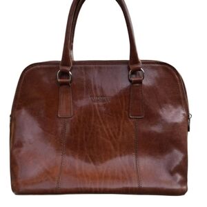 Vintage Valentina Tan and Cream Leather Bag